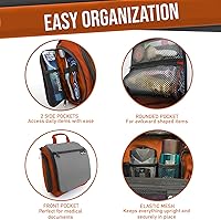 Vista 4 de D&D Bolsa colgante para artículos e aseo personal, organizador de viaje de diseñador para maquillaje y artículos de aseo, para hombres y mujeres