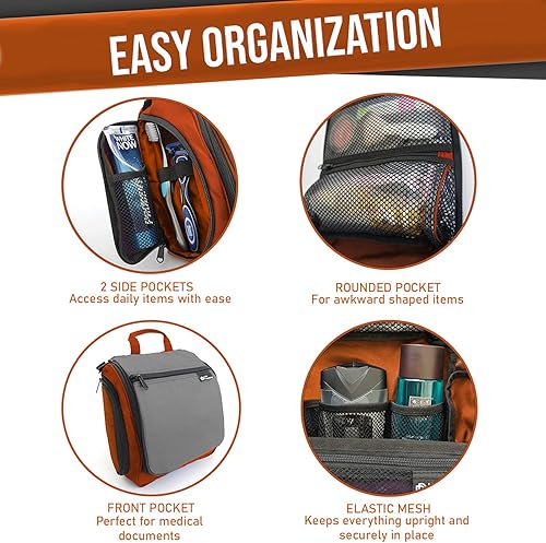 Miniatura 4 de D&D Bolsa colgante para artículos e aseo personal, organizador de viaje de diseñador para maquillaje y artículos de aseo, para hombres y mujeres,