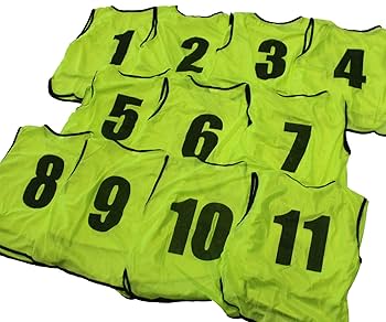 Amazon.co.jp: [Fungoal] ビブス ゼッケン 1-11番 11枚セット