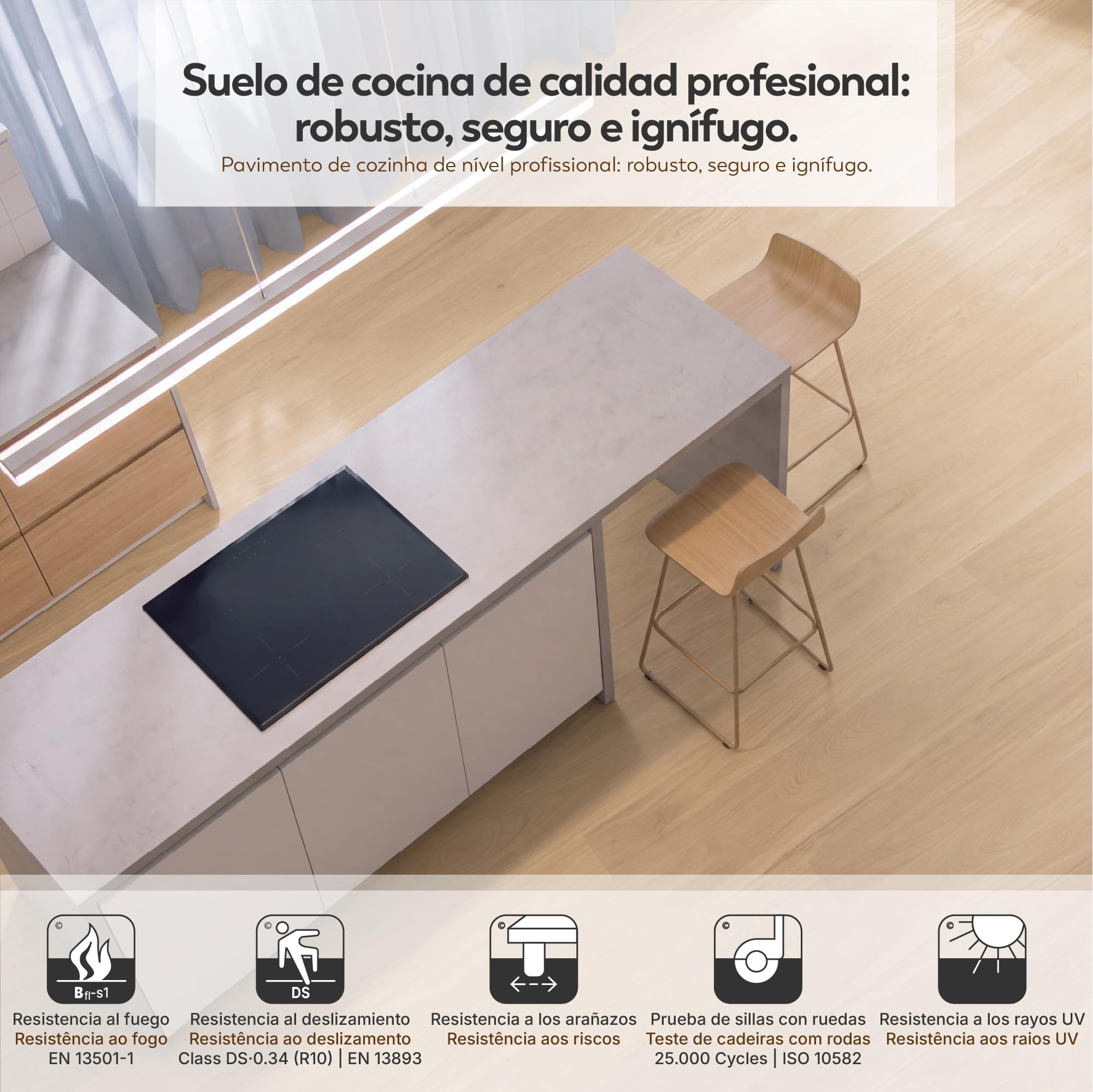 ORIGIN Pavimento SPC Roble Claro 6,5 mm, 2 packs 3,02 m²