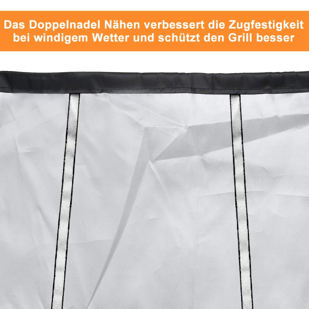 Copertura barbecue, resistente alle intemperie, 120 x 60 x 120 cm, in tessuto Oxford 210D, copertura per barbecue a gas, con strisce riflettenti, copertura protettiva per Brinkmann, Char