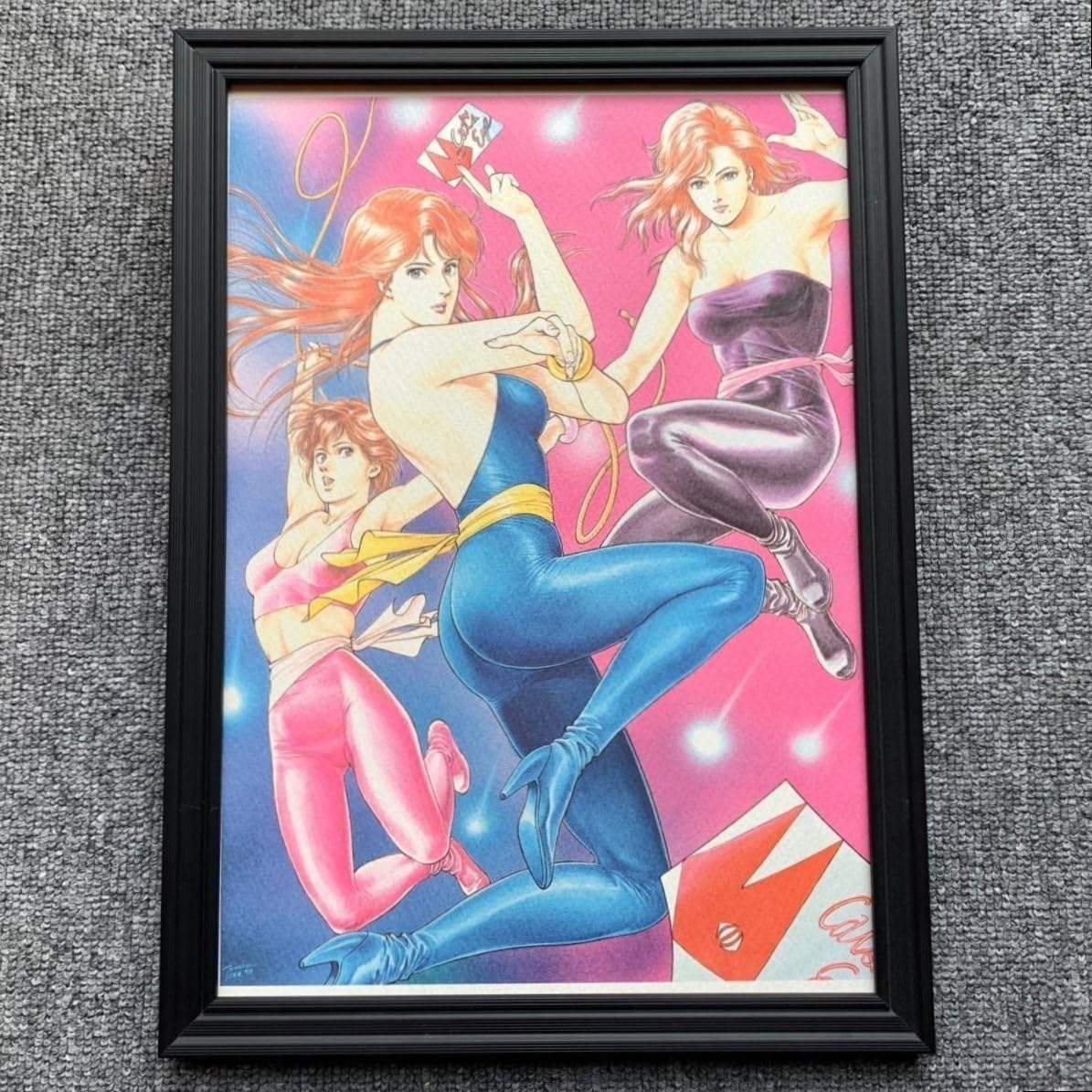 Amazon.co.jp: 北条司『CAT'S EYE キャッツ アイ 1991』A4サイズ 額