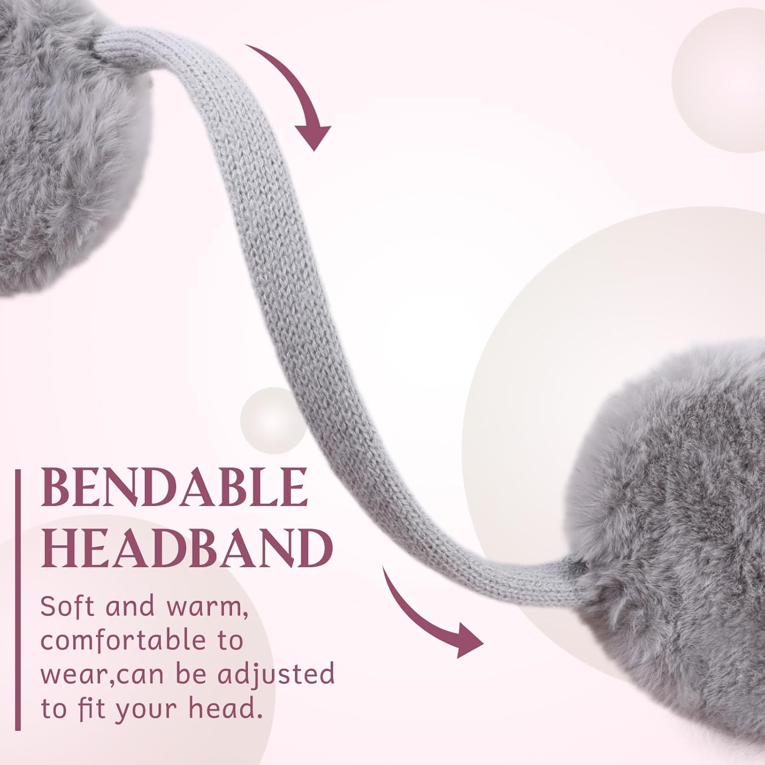 OMUKY Winter EarMuffs for Kids Toddler Knitted Ear Cover Plush Outdoor Children Cold Weather Ear Warmer - Image 4