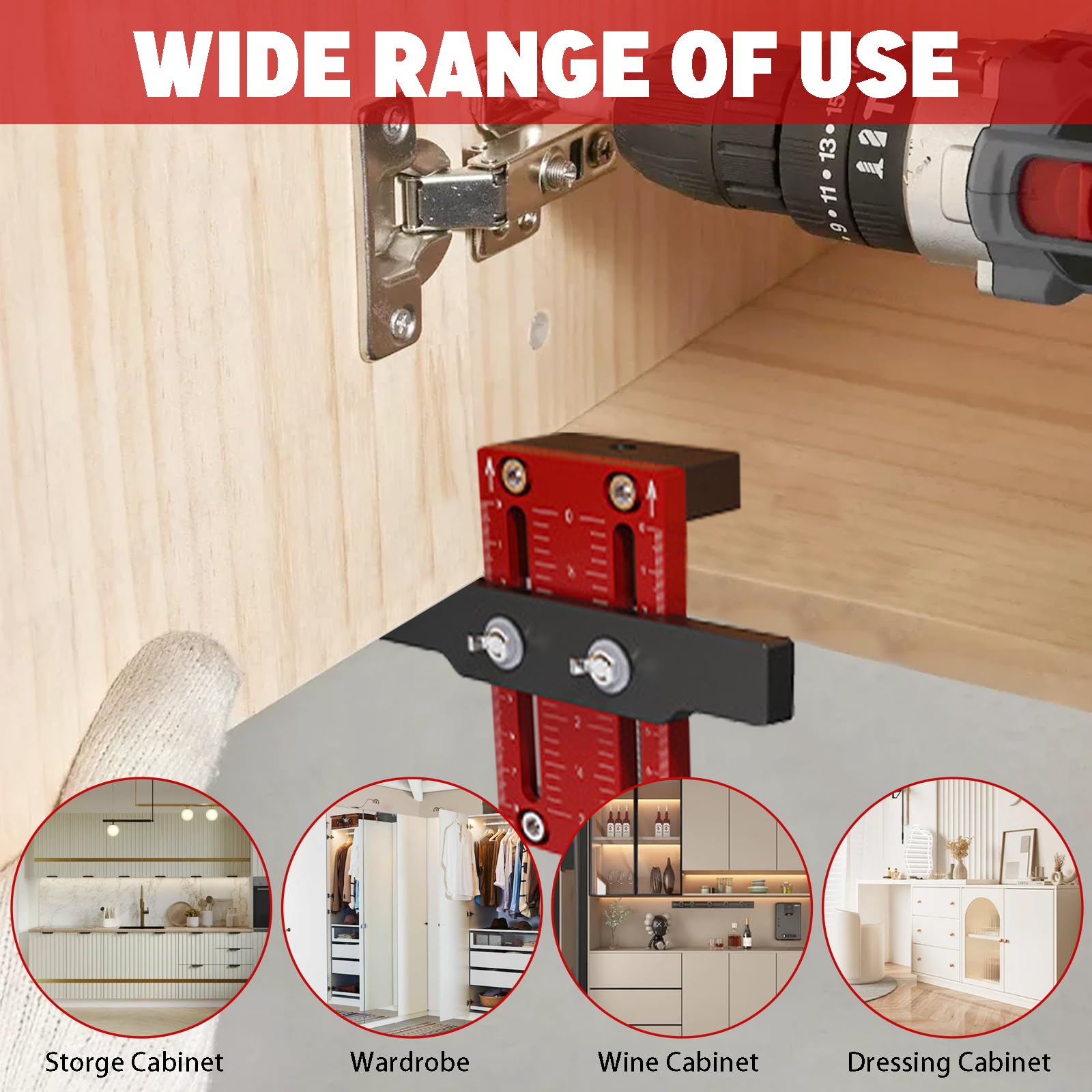 Cabinet Door Installation Positioner, Aluminum Alloy Cabinet Door Mounting Jig - Image 4