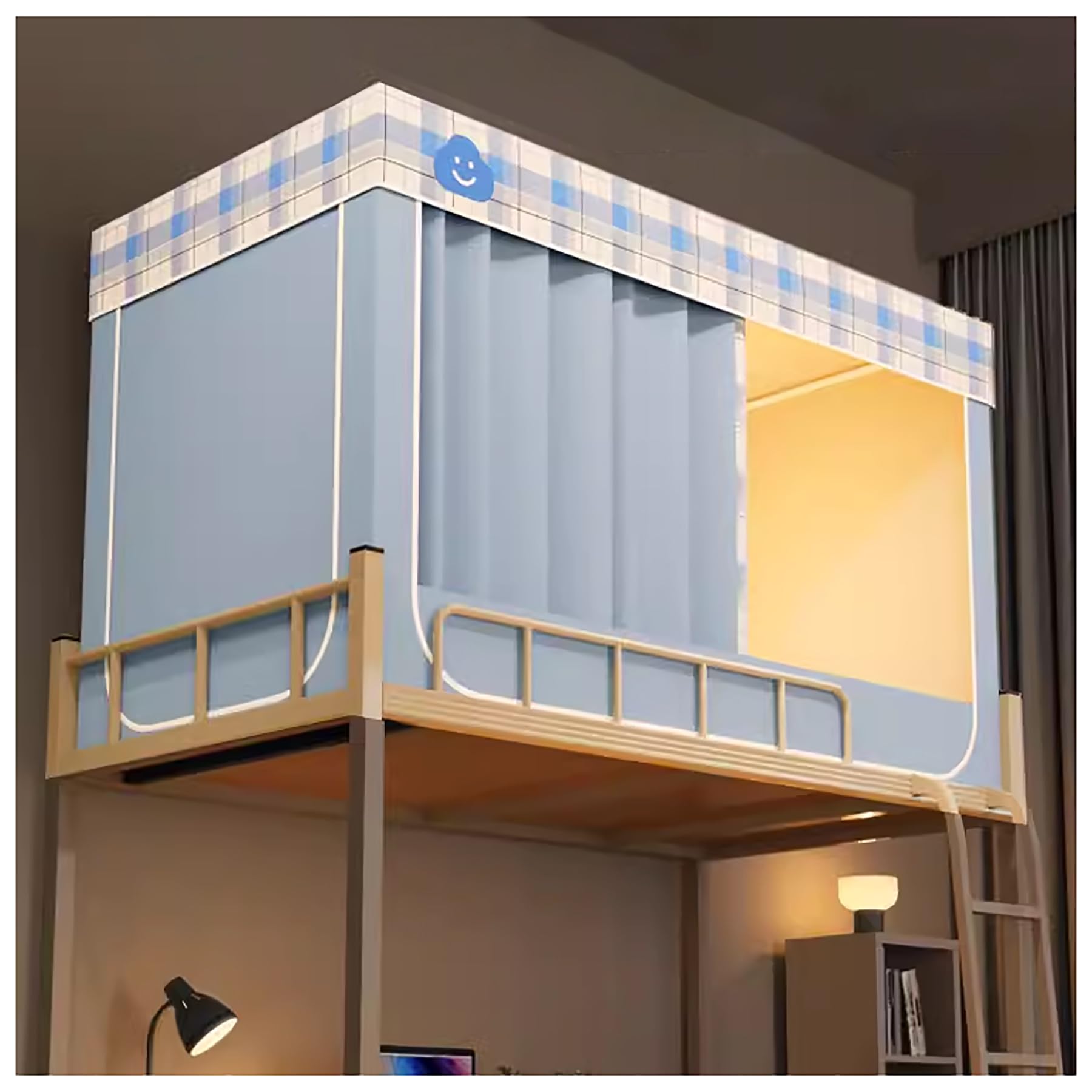 ZLGONRL Blackout Bed Tent Bunk Bed Canopy Tents Twin Top Bunk Bed Tent Canopy, Canopy Bed Frame Poles Outer Bed Support Canopy