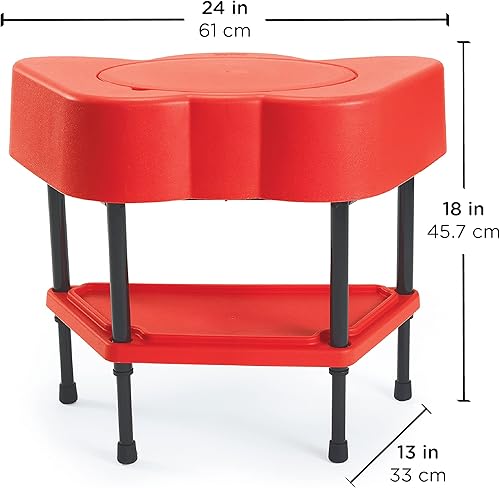 Miniatura 24 de Children's Factory - Mesa sensorial para niños pequeños con tapa, azul, AFB5100PB, actividades de arena y agua ajustables para niños, guardería o