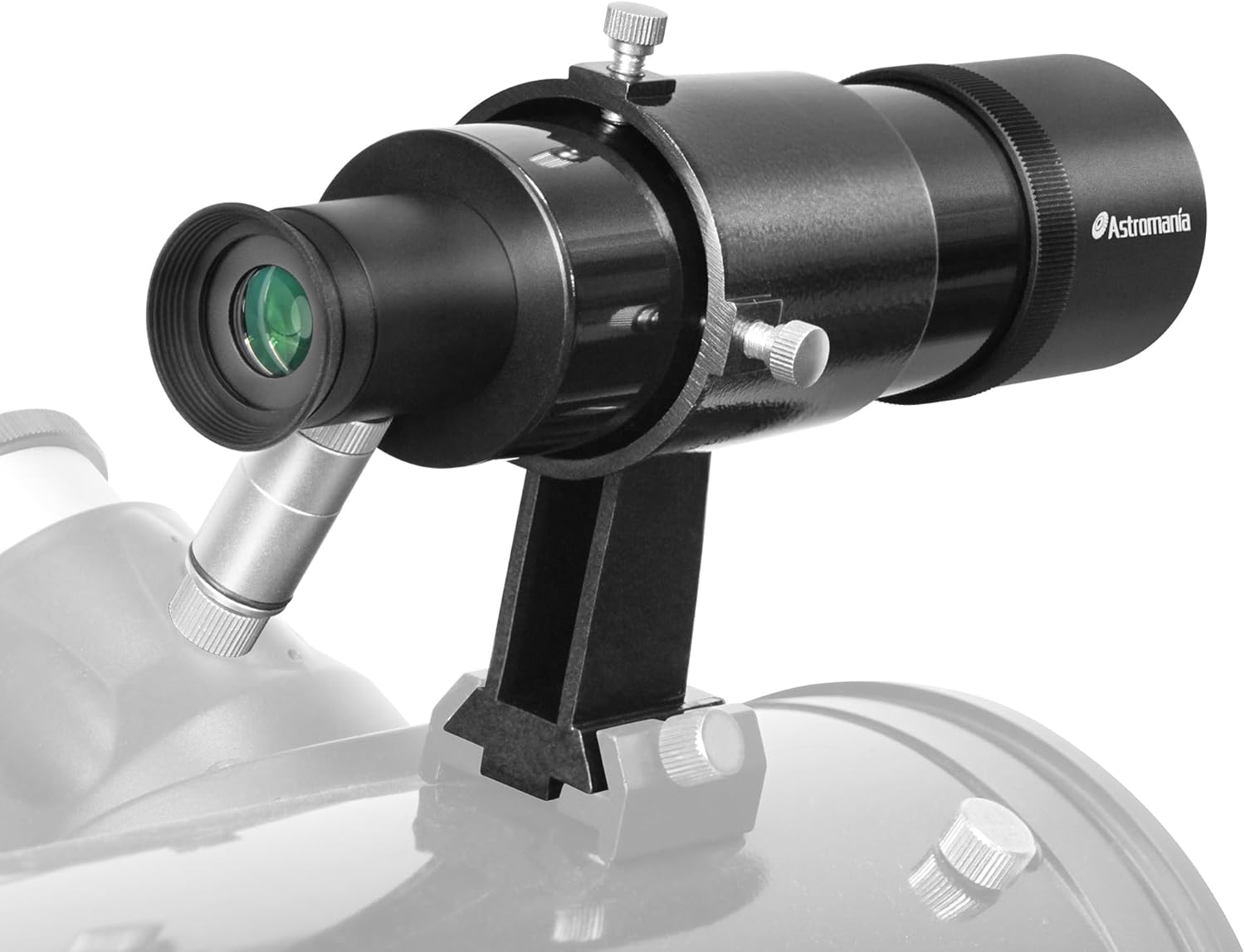 Astromania 9x50 Illuminated Finder Scope mounted on a telescope
