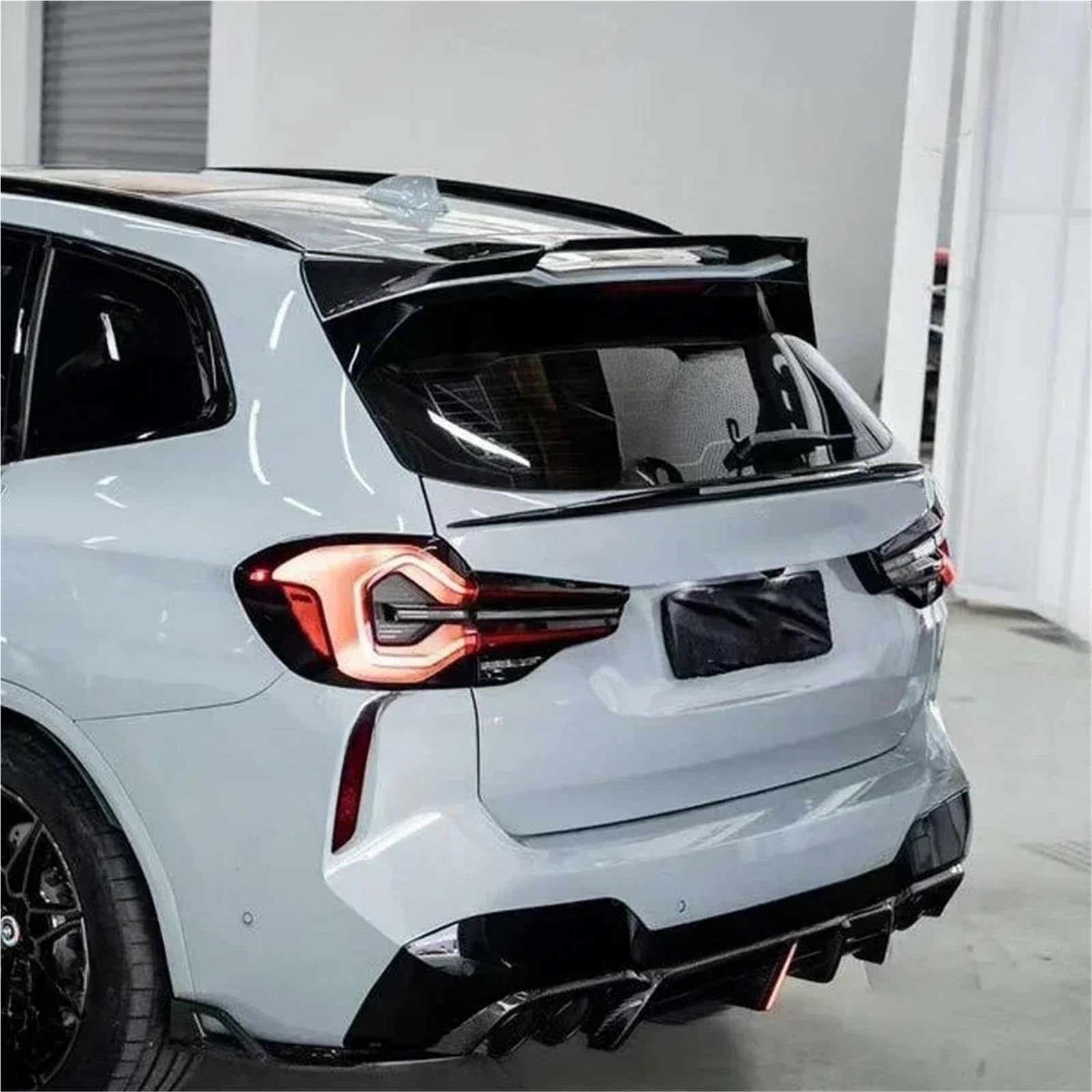 Kompatybilny z BMW X3 G01 2018 2019 2020 2021 2022 2023 2024+ pokrywa bagażnika samochodu tylny Spoiler tylny Spoiler Splitter dyfuzor nadwozie zestaw zewnętrzny(Carbon Fiber Look)