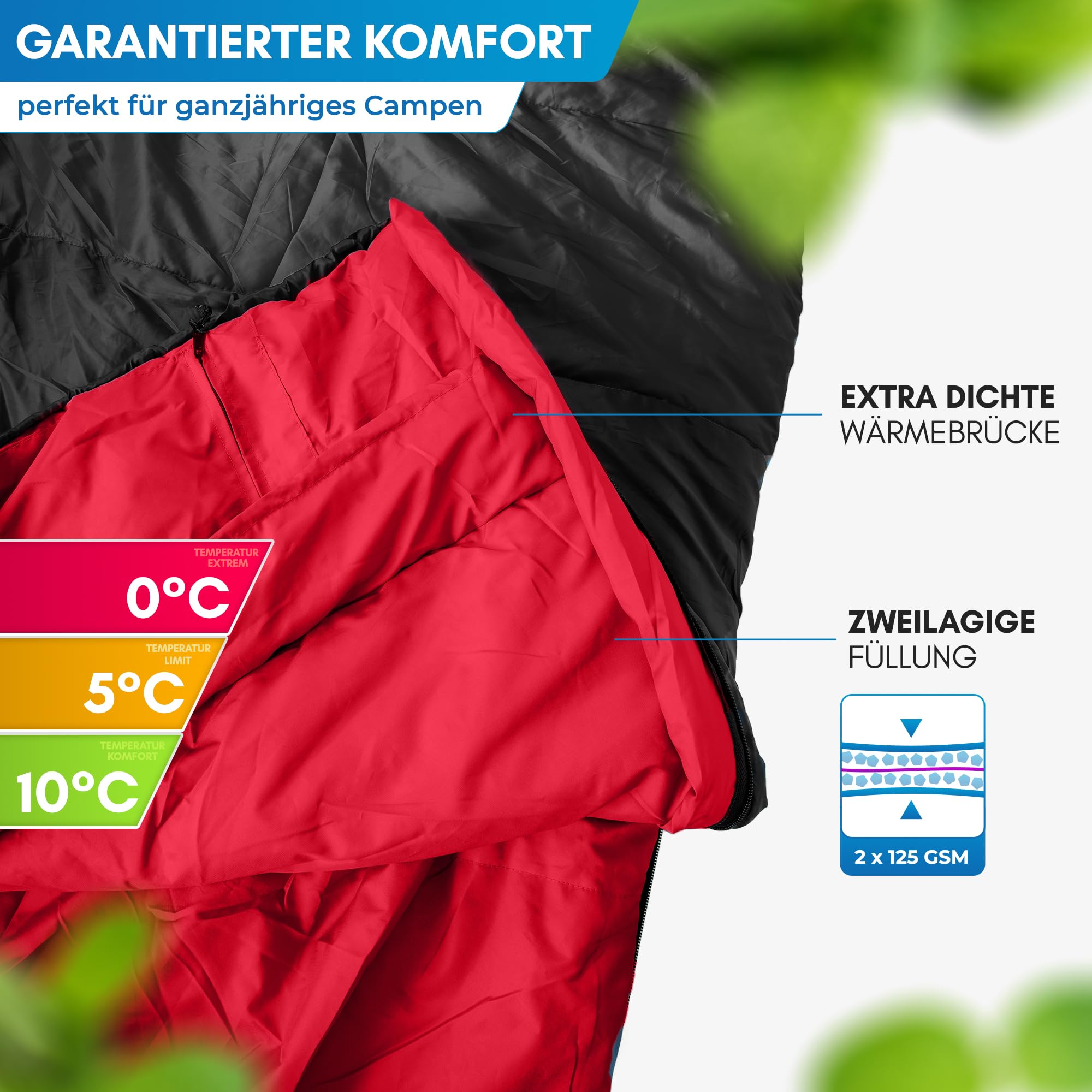 schlafsack mit fen 3.5 tog Schlafsack mit Fen, 3.5 TOG
