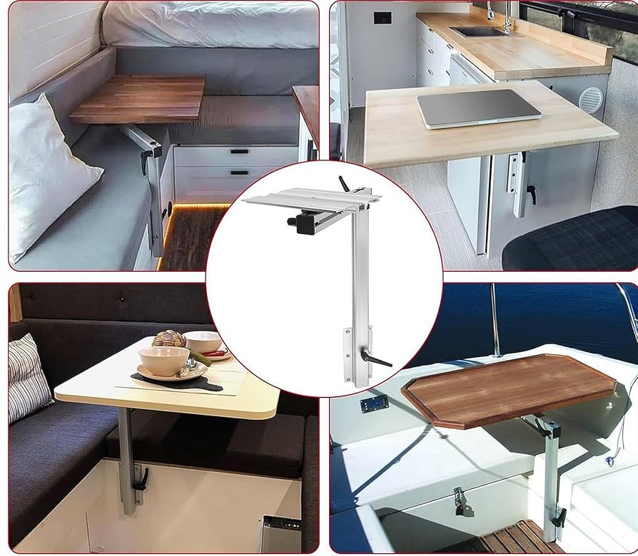 Amazon｜キャンピングカーテーブルRV テーブル脚360度回転可能な