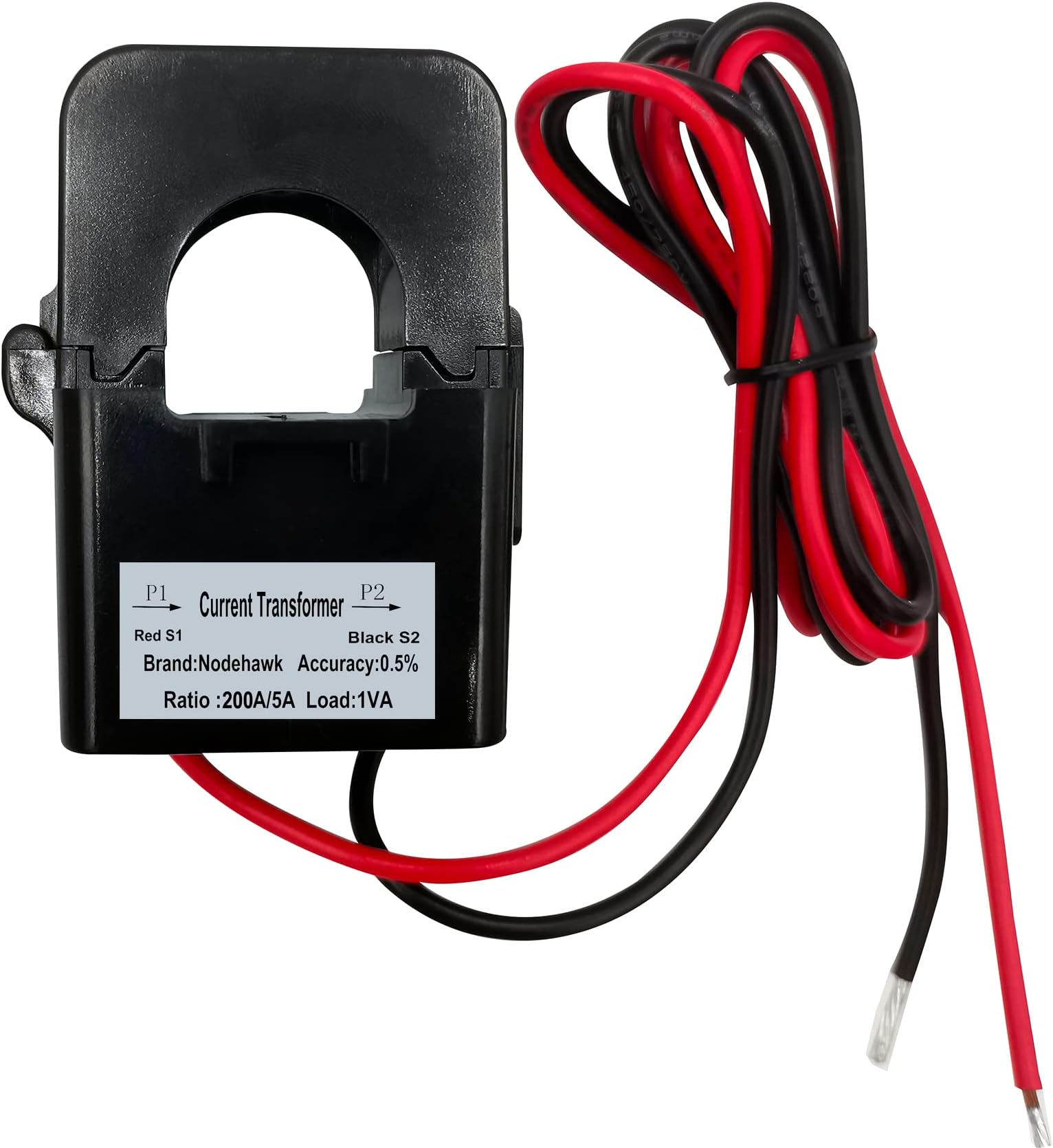 AC Current Sensor Transformer, Core Current Transformer Coil Sensor for 200A Amp Energy Meter