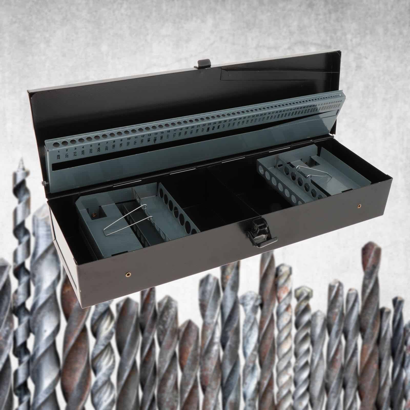 Estuche para Brocas, Soporte para Brocas de Longitud Estándar, Organizador, Caja de Almacenamiento para Brocas Helicoidales, Automóviles, Camiones Y G