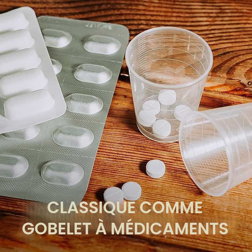 Tuuters. Lot de 300 gobelets à médicaments, 30 ml, incassables, pour schnaps, médecines, mélange de couleurs + couvercle