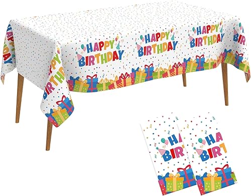 Paquete de 2 manteles de plástico con estampado de patas de cachorro, manteles rectangulares desechables con diseño de pata de perro, para