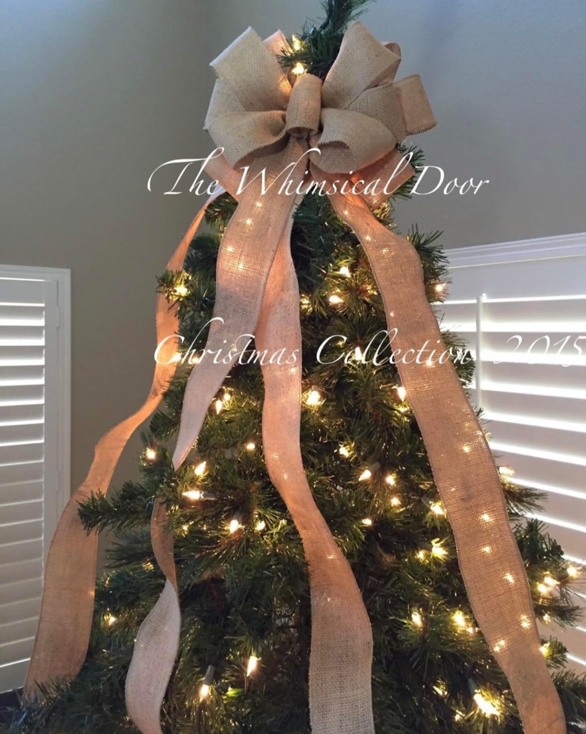 Wired Burlap Tree Bow