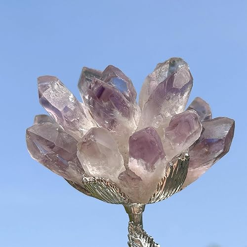 Miniatura 3 de Árbol de cristales de citrino de 3.7 pulgadas para energía positiva, cristal de cuarzo citrino natural en bruto, muestra mineral, flores de cristal,