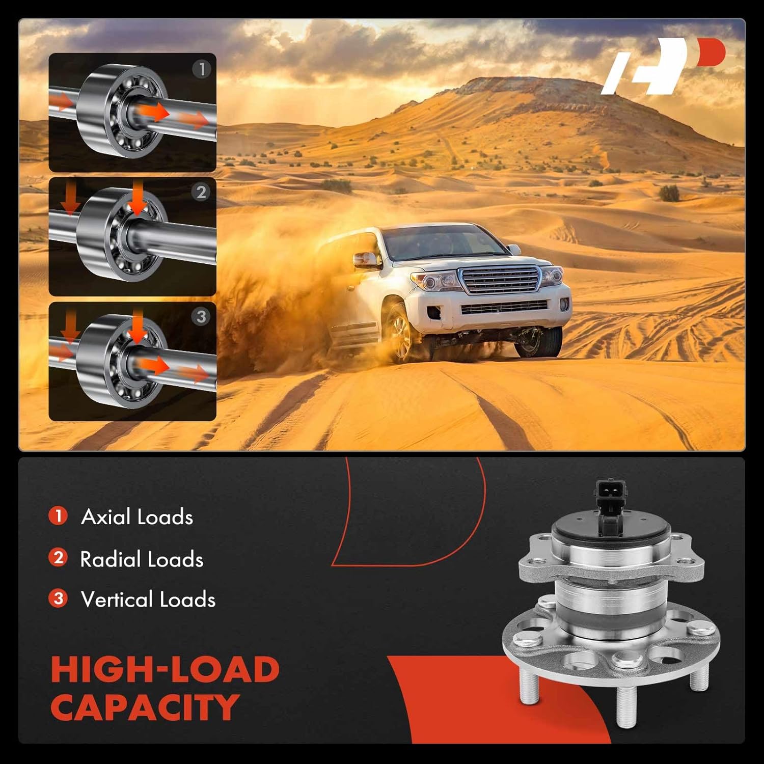 A-Premium Rear Wheel Bearing and Hub Assembly with ABS & 5-Lug Compatible with Hyundai Elantra 2017-2020, Kona 2018-2022, FWD Only - Image 5