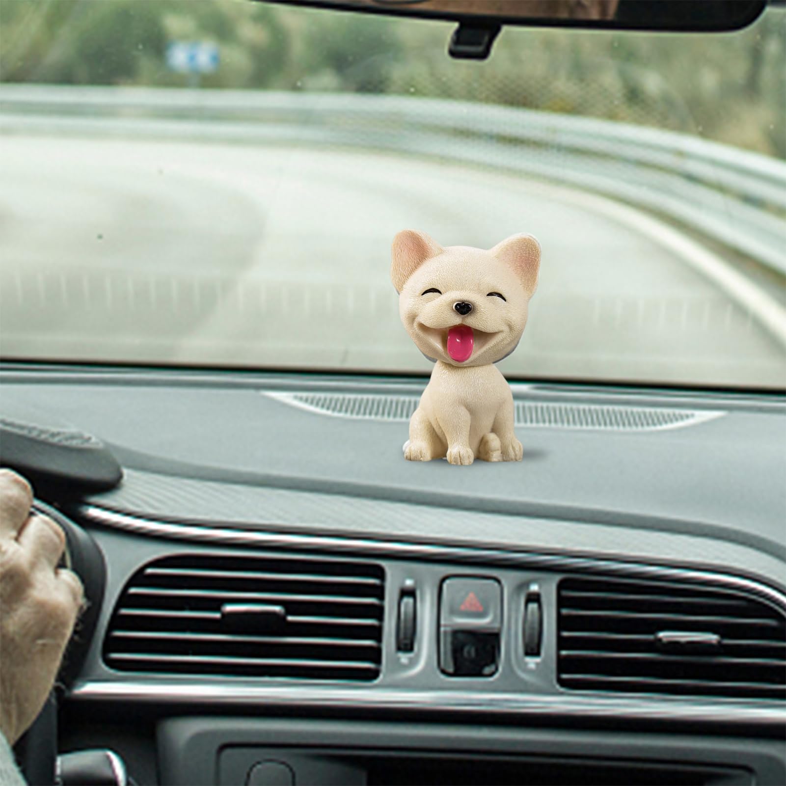 Rurunklee Car Nodding Dog Doll Cute Dog Ornaments Shaking Bobbing Head Dogs Puppy Car Interior Dashboard Decoration Creative for Car Home Desk Docoration