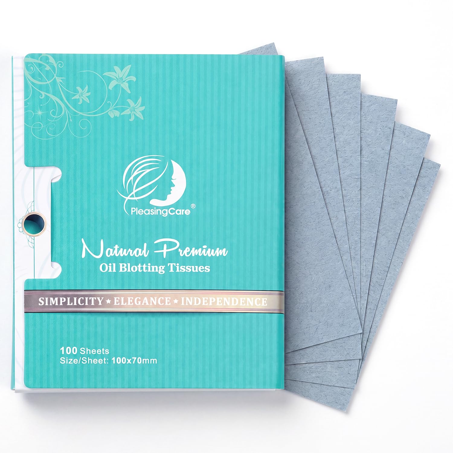 Premium Face Oil Blotting Sheets - 1 Pack for Facial Care or Makeup, Bamboo Bamboo-Charcoal 100 Count (Pack of 1)