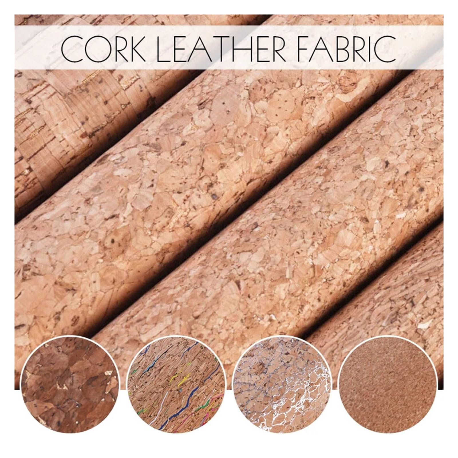 Tissu Mou De Grain En Bois Cuir Liège 90x140cm 0.5mm