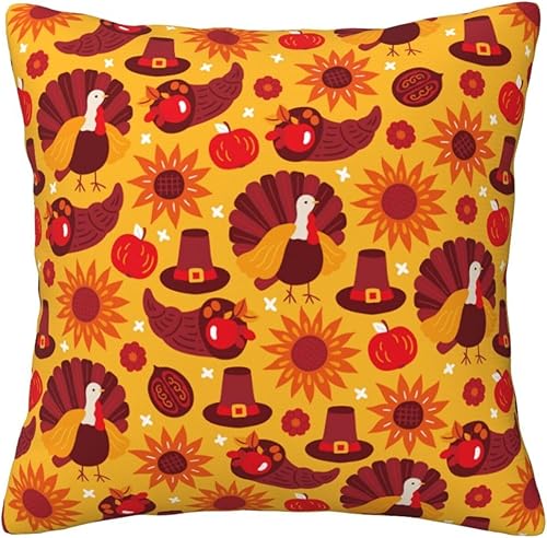 Aimeryup Throw Pillow Covers 20x20 Inch Turkeys Decorative Pillow Covers Cushion Covers cojines decorativos para sala Pillow Cases Cute Throw