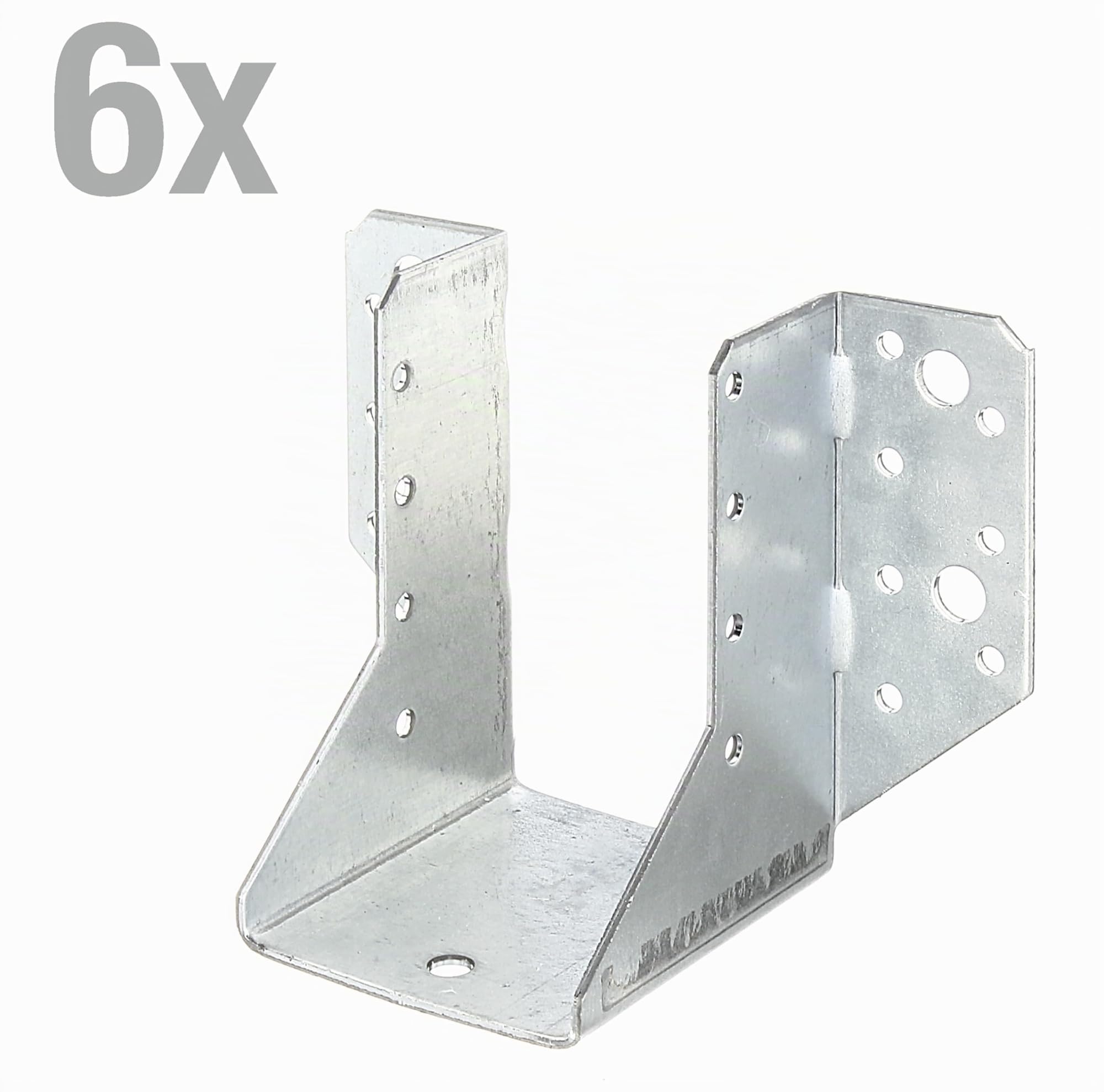 GAH-Alberts 331375 Zapata de viga tipo A - sendzimir galvanizado, 60 x 100 mm / 6 piezas