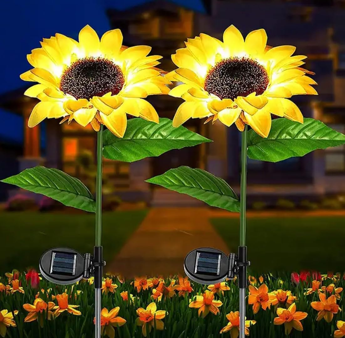 DMak Sunflower Solar Light Waterproof Decorative Light for Garden Patio Yard Pathway (Warm White, Pack of 12) (B0CG68CQ6Q) Amazon Price History, Amazon Price Tracker