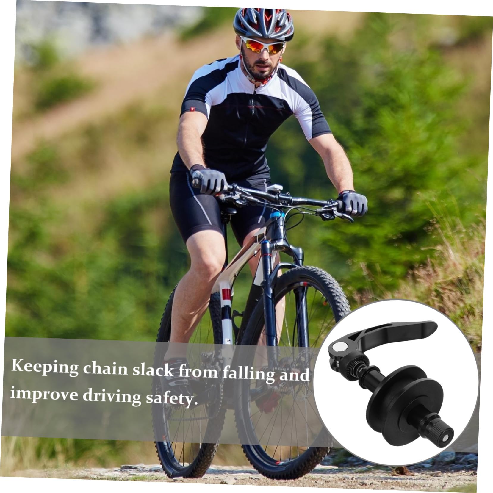 UKCOCO 4 Pièces Tendeur de Chaîne Ajustable pour Vélo Accessoire de Cycle Outil de Tension pour Éviter Glissement Roue Arrière et la Chaîne Position