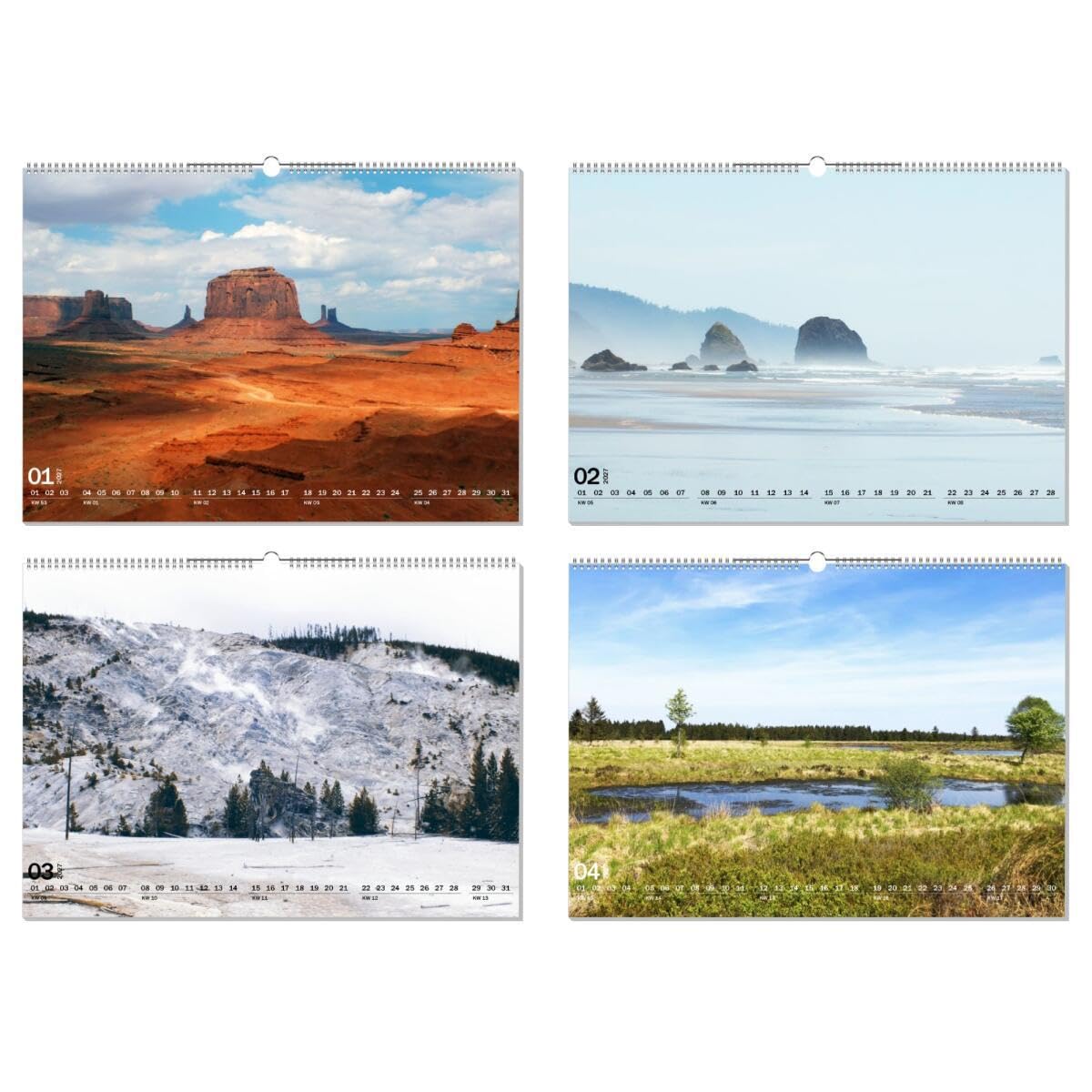 artboxONE Kalender 2027 BREATHTAKING LANDSCAPES Wandkalender A2 2027 Natur