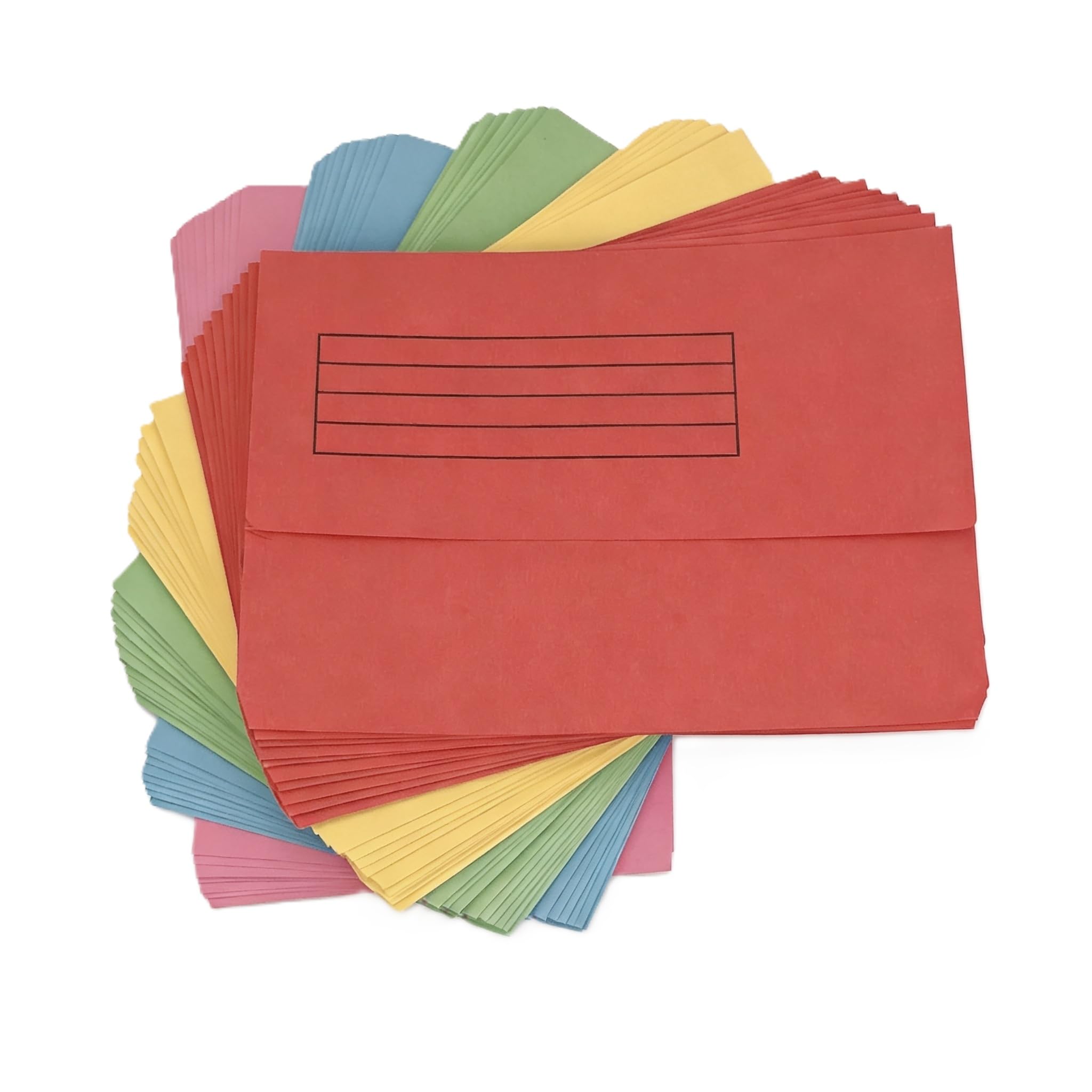 Foolscap Document Wallets 285gsm, Assorted Colours, Pack of 10 Folders (Assorted) โ image 1