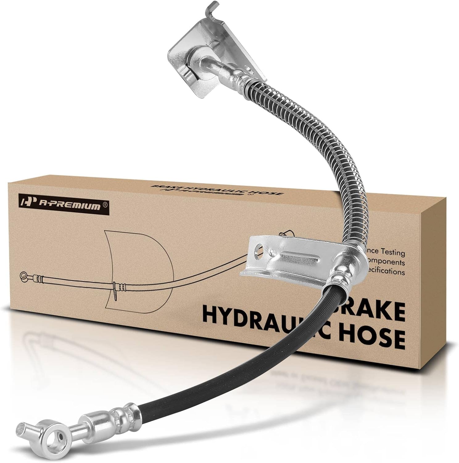 A-Premium Front Driver Brake Hydraulic Hose Compatible with Select Hyundai and Kia Models - Elantra 2017, Elantra/Elantra GT 2018-2020, Forte 2020 - Replace# 58731F2000