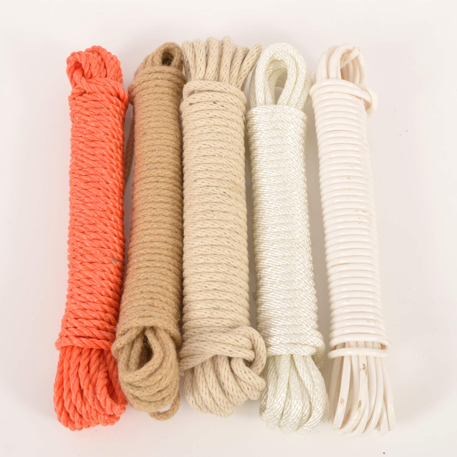 Everlasto Multicolor 5 Pack Assorted 10M Ropes Sash Cords Pulley Lines