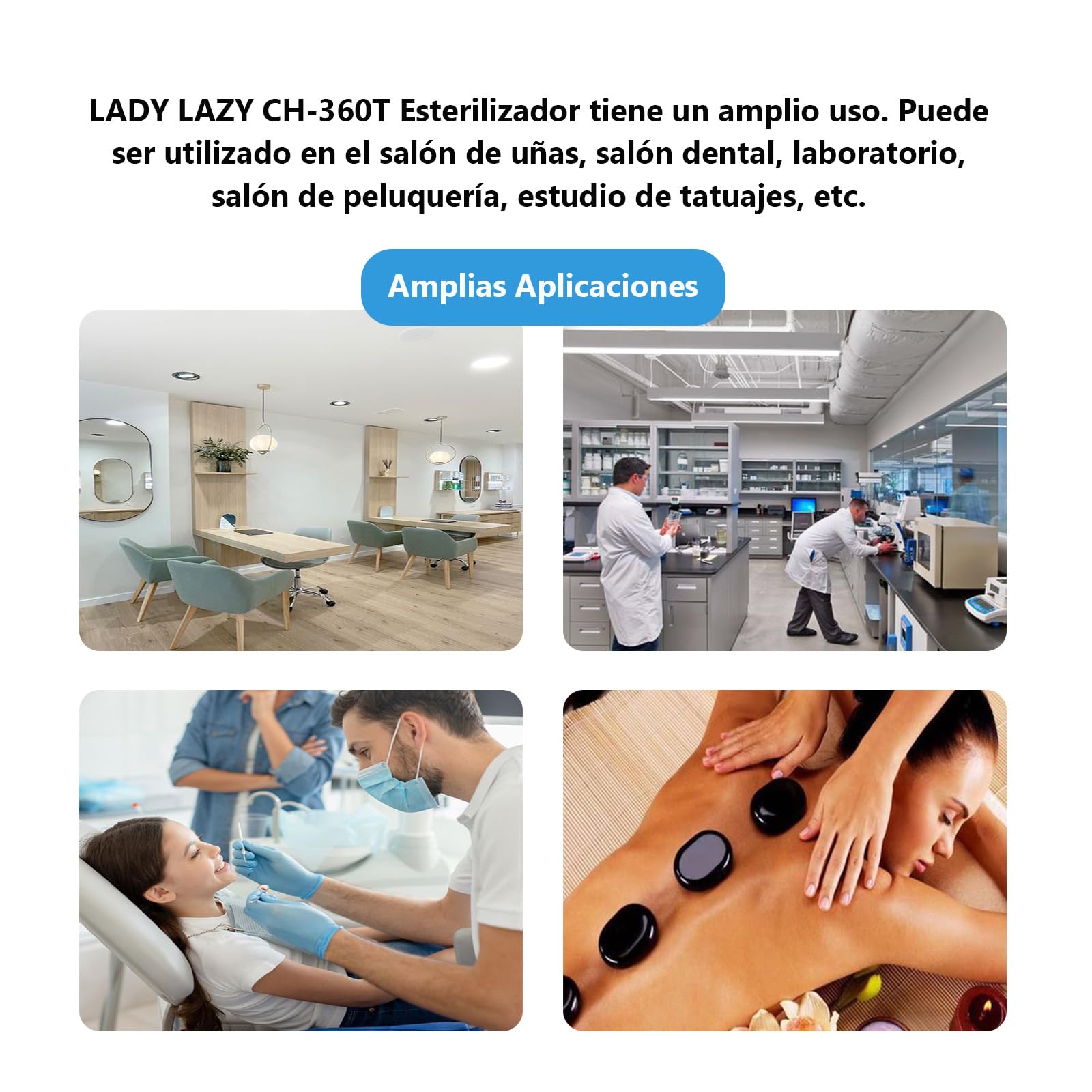 Lazy lady esterilizador manicura de alta temperatura，esterilizador profesional de aire caliente, desinfectante para utensilios de manicura, esterilizador para herramientas de uñas, dental