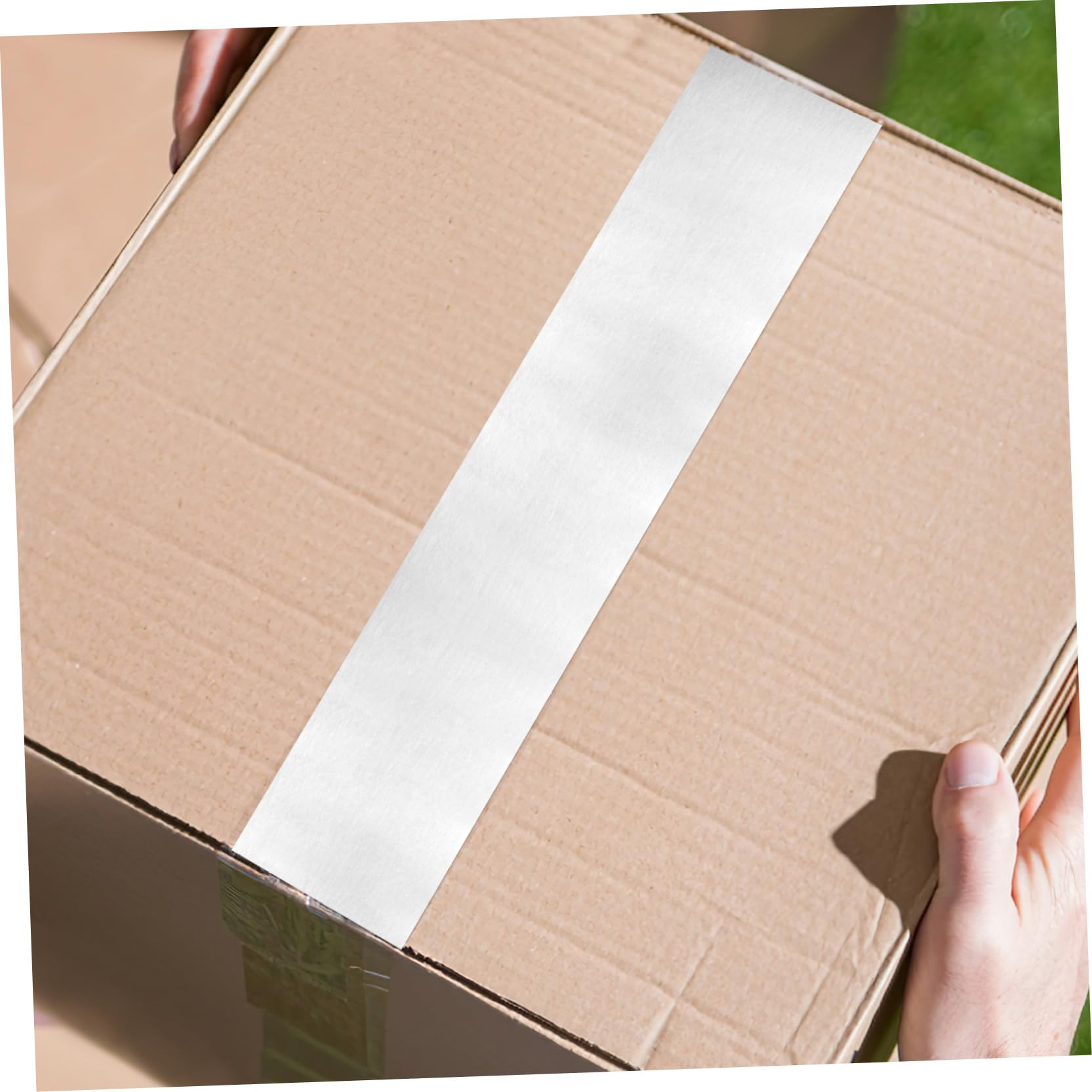 Balacoo Cinta de Sellado de Papel Kraft en Color Claro, 2 Rollos, Grabable | Adhesiva al Humedecerse, Diseño Liso de Color Sólido, para Cierre de Cajas y Pegado