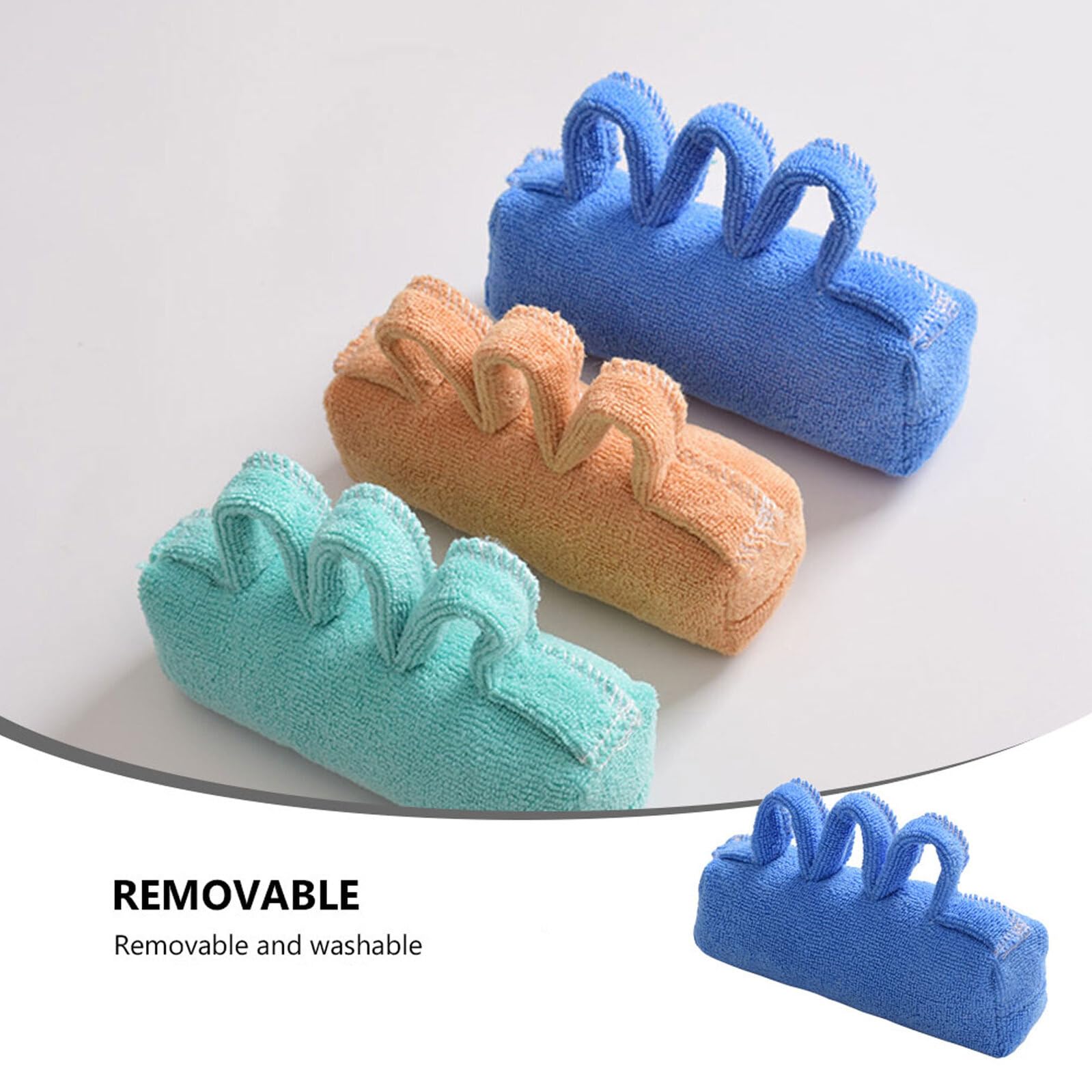 STOBAZA Separador de Dedos Ergonómico de Tejido Azul para Pacientes Mayores Protector de Palma, Cojín para Contracturas y Bola Separadora Fácil de Usar y Lavable