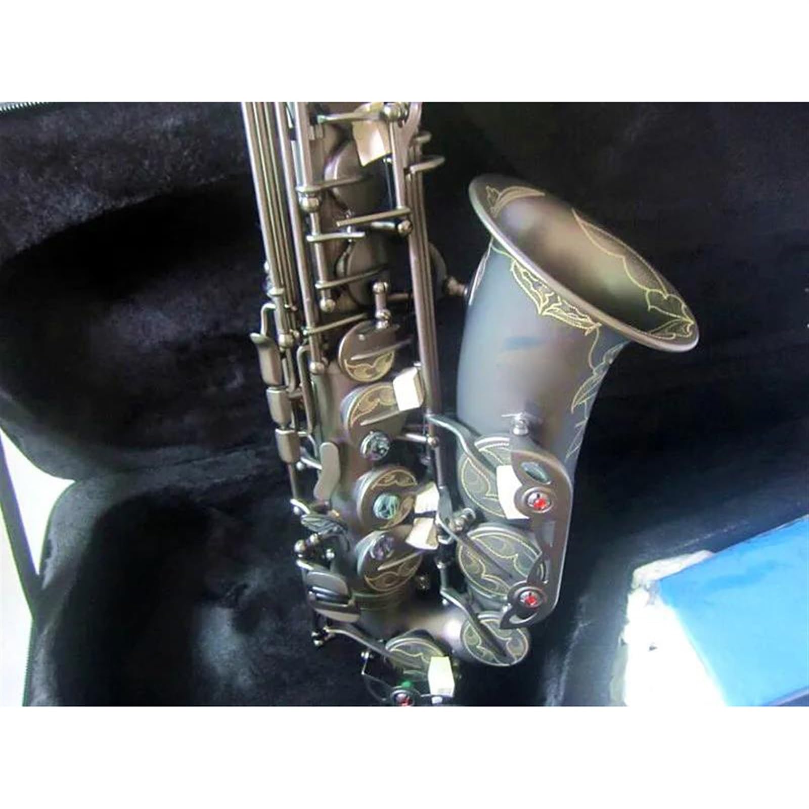 Saxofón Mi Bemol Alto Saxofón Negro Mate Oro Instrumentos Musicales Tocados De Grado Profesional Con Estuche Para Boquilla
