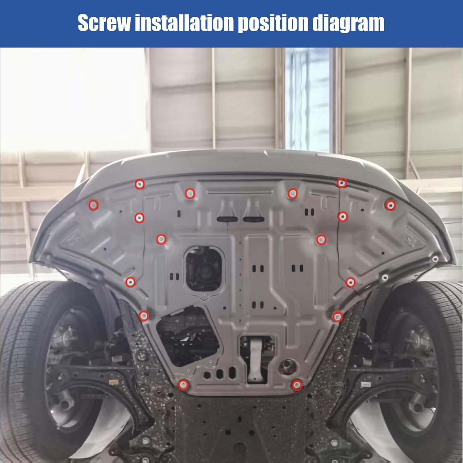 29110CW000 Engine Splash Shield Guard Compatible with 2022 - 2024 Hyundai Tucson,Engine Case Guard Under Car Shield Cover Easy Installation, Extended Coverage, Maintenance Holes & Ventilation Design