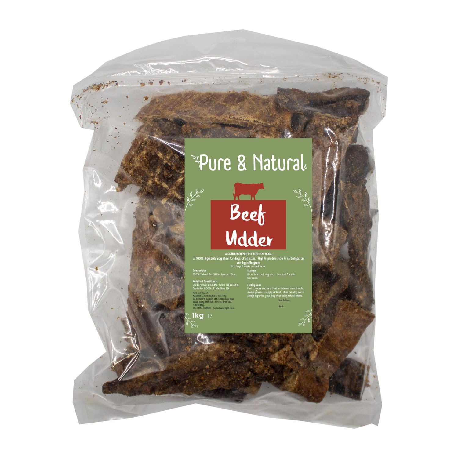Pure And Natural Beef Udder For Dogs - 1Kg