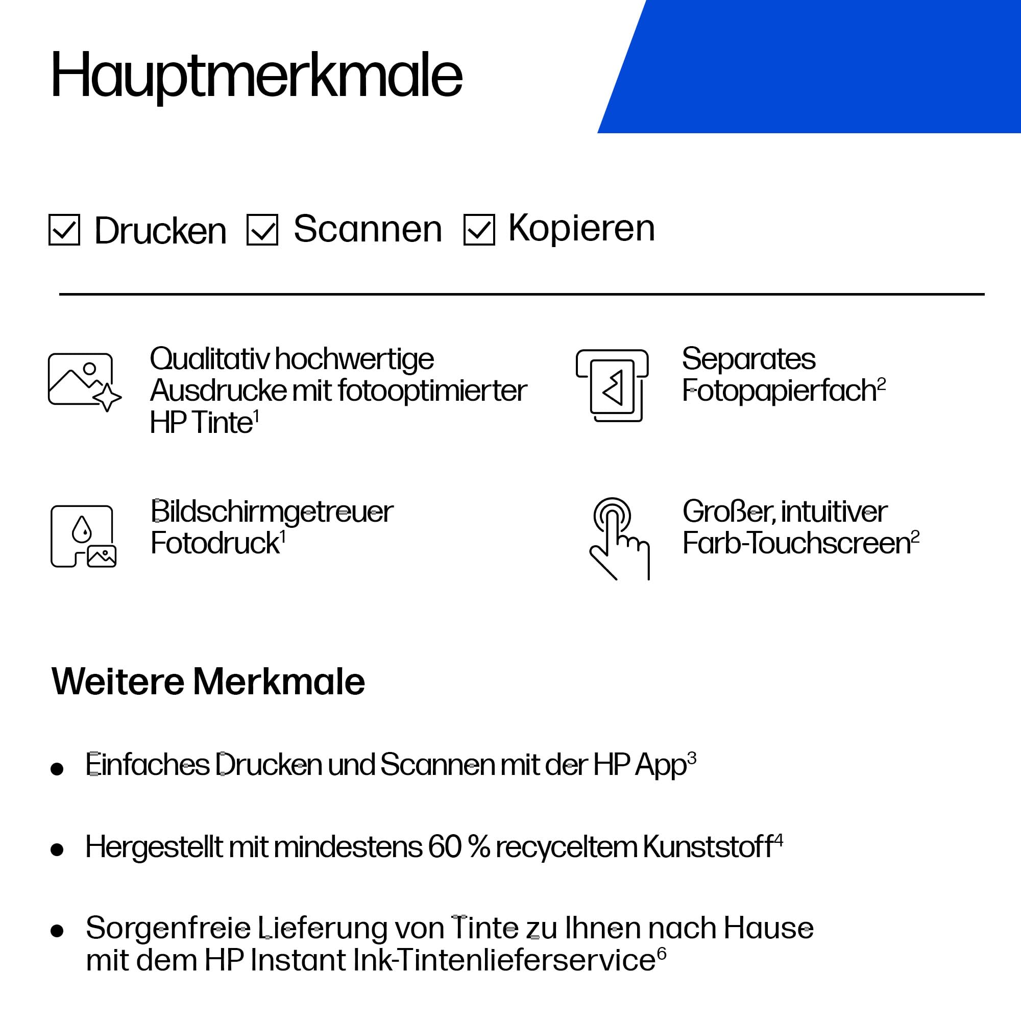 HP Envy Photo 7230 Multifunktionsdrucker Tintenstrahldrucker DIN A4 WiFi USB Drucken Scannen Kopieren Fotodruck