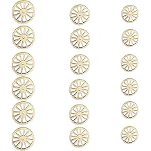 18 Piece Craft Wooden Wheels Set 3 Sizes Unfinished Wood Wheels for DIY Projects Painting Home Bar Party Decorations Blank Wood Discs for Toy Cars Trains and Wagon Crafting Activities
