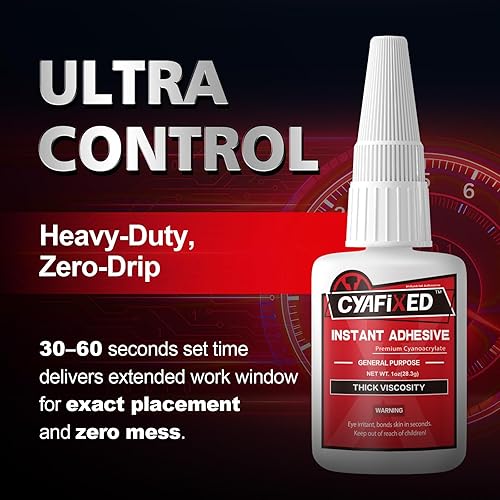 Miniatura 7 de CYAFIXED Super pegamento fuerte de cianoacrilato (CA), pegamento instantáneo CA de alta resistencia de viscosidad gruesa, 1 onza (1.00 oz)