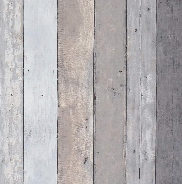 Wood Contact Paper Wood Wallpaper Stick and Peel Self Adhesive Wallpaper Wood Effect Wallpaper Wood Plank Contact Paper Gray Wall Paper Wood Grain Contact Paper Wall Covering Faux Vinyl Roll 44x300cm