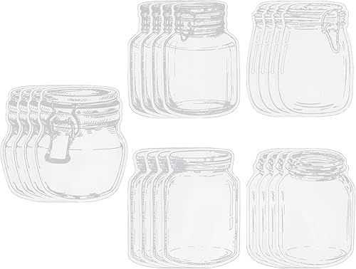 PATIKIL Marcapáginas transparentes de flores secas, 40 unidades, marcapáginas de flores prensadas transparentes para botella de deseos, para