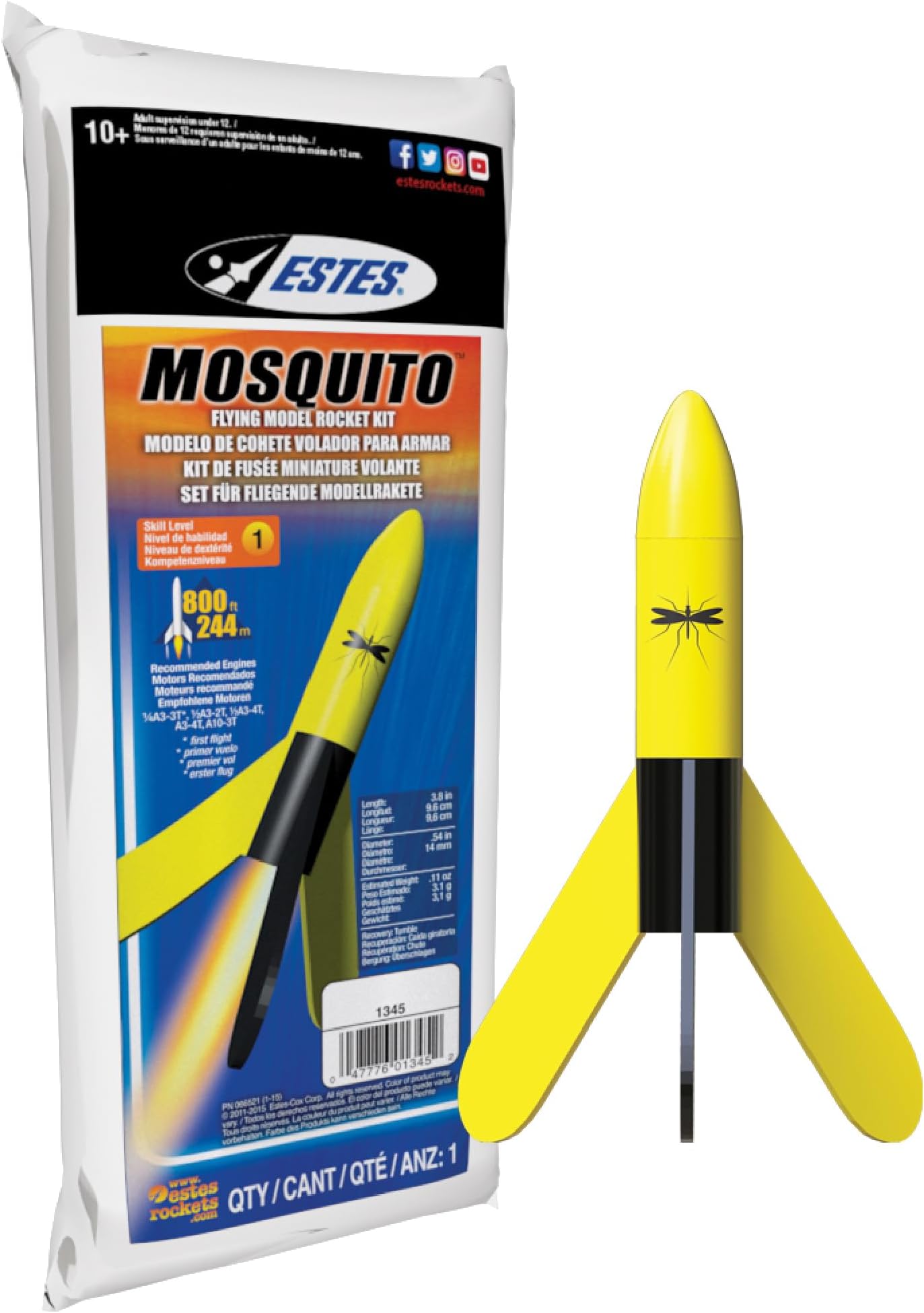 Estes-Cox Corp Estes Rocket-Mini Mosquito