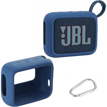 Silicone Case Compatible with Speaker Case for JBL GO 4 Eco Portable Bluetooth Speaker Blue