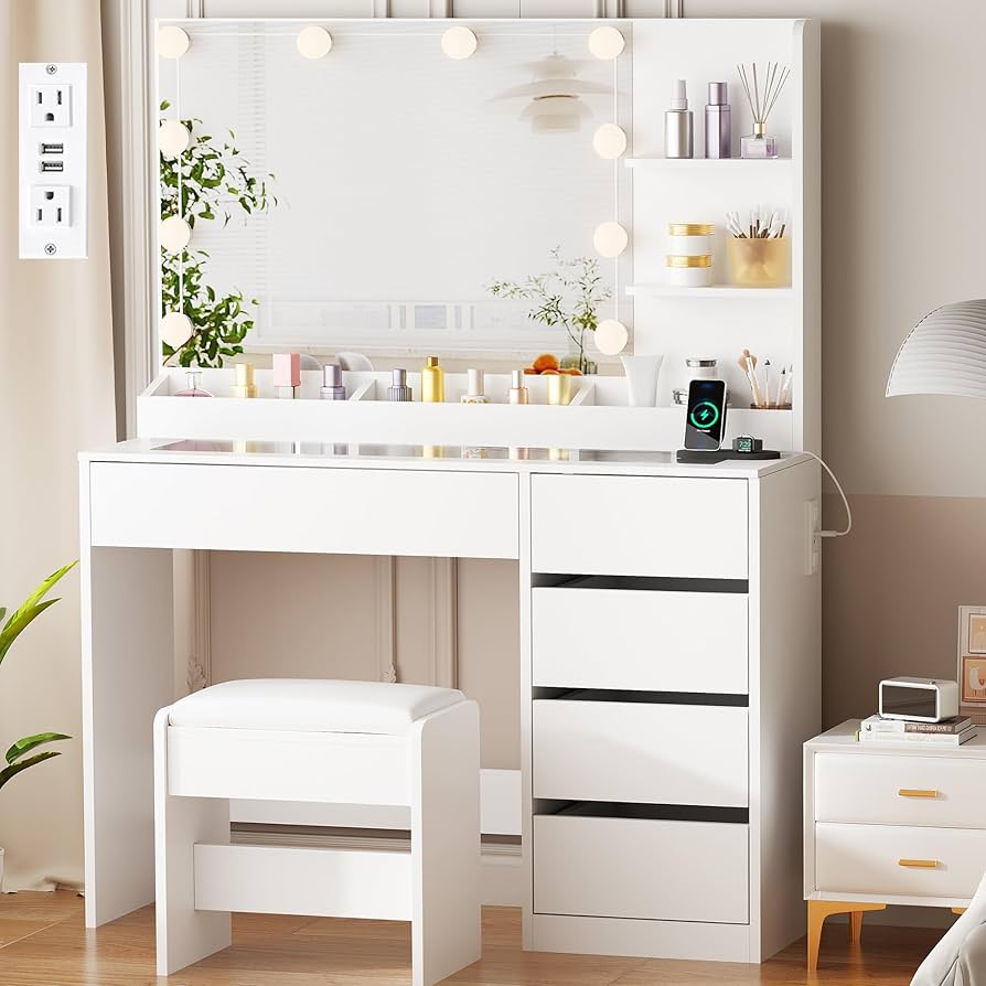 照明付き化粧台-Dressing table with lighting Amazon.com: ANWBROAD 35.4