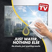 Vista 2 de Microfiber Magic Streak Free Cleaning Cloth 3 Pack Clean Any Surface with Just Water Eco Friendly Environmentally Safe Perfect for Window, Mirror