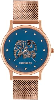 TEAL BY CHUMBAK Analog Wrist Watch for Women | Round Dial | Floral Strap | Stylish Fashion Watch | Gift for Girls & Ladies | Casual & Work Wear