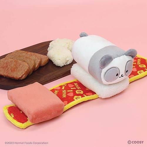 Miniatura 7 de Anirollz Manta oficial de peluche SPAM Musubi de 6 pulgadas  Suave, esponjosa, cálida, linda, cómoda, segura  Almohada con búho zorro panda  Regalo