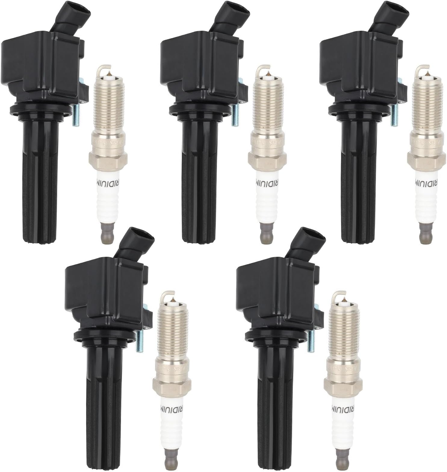 UF497 5 ignition coils with 5 iridium Spark Plugs,5019 coils packs,for Chevrolet,for Hummer Colorado Canyon H3 H3T L5 3.7L 2007 2008 2009 2010 2011 2012 C1558,UF-497,5C1615,UF497,5019